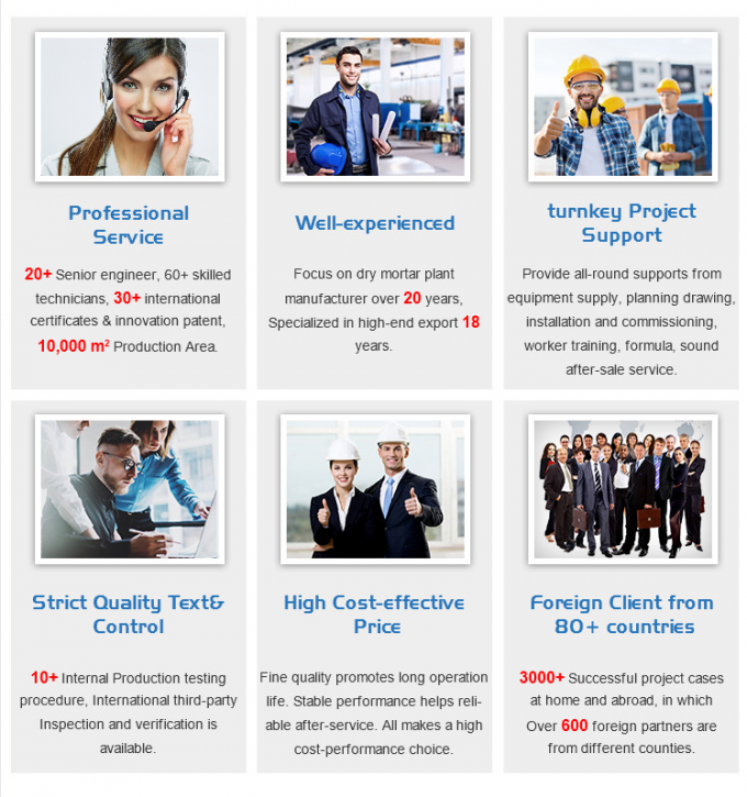 Productielijn van droge poedermortel Muurstift cementmengtoestellen Keramische tegels Kleefmachine 23