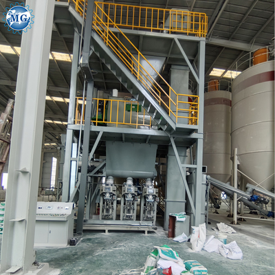 Efficiënte Productielijn voor tegellijmmachine en mortel met automatische materiaalvoeding en -verpakking