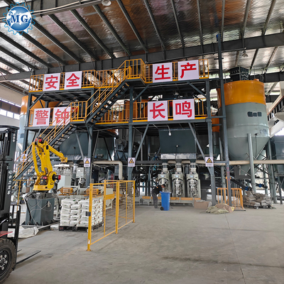 Intelligente PLC 10-30T/H Double Shaft Mixer Droog menginstallatie Droog mortel Keramische tegels Kleefproductielijn