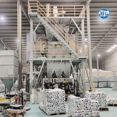 Intelligente PLC 10-30 T / H Droog mengpoeder mortel plant Muur putty zand cement mixer keramische tegels Kleefstof gips maken machine