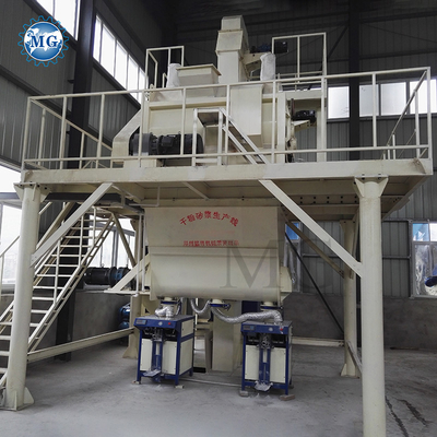 PLC-besturing Semi-Automatische Droogmengsel Poedermortel Menginstallatie Muur Putty Sand Cement Gips Mixer Keramische tegels Kleefmachine