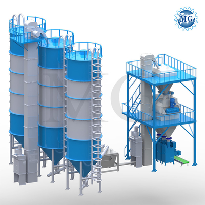 4m Automatisch Tegel Zelfklevend Ceramisch Mortier 100t/H met Gedwongen Tweelingschachtmixer