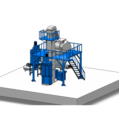 Cement silo beschikbare droge mengmachines met elektronisch weegsysteem
