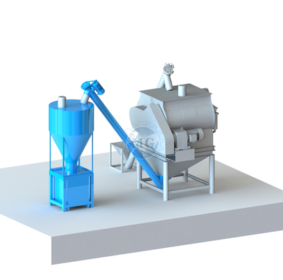 PLC Elektronisch wegen Droogmenginstallatie Met Cement Silo Bag Filter Stofverzamelaar