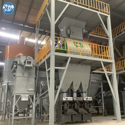 Efficiënte Productielijn voor tegellijmmachine en mortel met automatische materiaalvoeding en -verpakking