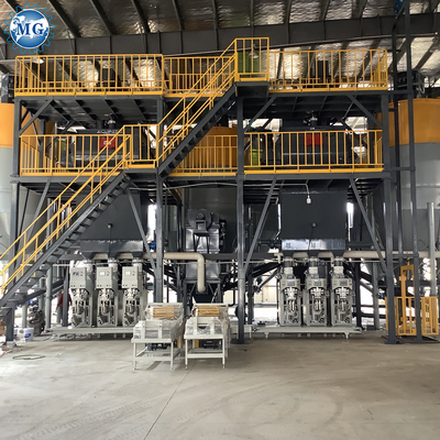 Intelligente PLC 10-30T/H Double Shaft Mixer Droog menginstallatie Droog mortel Keramische tegels Kleefproductielijn