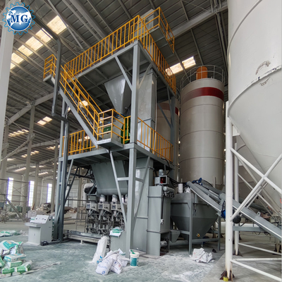 Efficiënte Productielijn voor tegellijmmachine en mortel met automatische materiaalvoeding en -verpakking