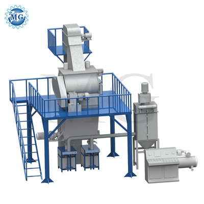Semi-automatische droge poeder mortel mixer wand putty zand cement mengmachine keramische tegels lijm productie-installatie te koop
