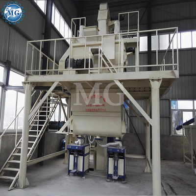 Semi-automatische droge poeder mortel mixer wand putty zand cement mengmachine keramische tegels lijm productie-installatie te koop