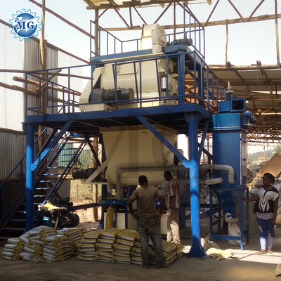 PLC-besturing Droog mengpoeder mortel plant met Twin Shaft Paddle Mixer Muur putty zand cement keramische tegels Kleefmachine