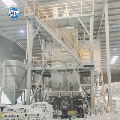 Intelligente PLC 10-30 T / H Droog mengpoeder mortel plant Muur putty zand cement mixer keramische tegels Kleefstof gips maken machine
