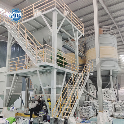 Intelligente PLC 10-30 T / H Droog mengpoeder mortel plant Muur putty zand cement mixer keramische tegels Kleefstof gips maken machine