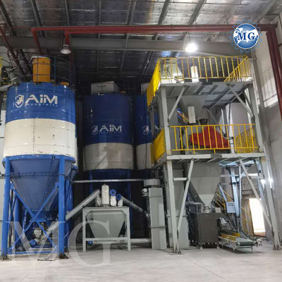 Automatische PLC Dry Mix Powder Mortar Mixing Machine Muurstift Zand Cement Mixer Keramische tegels Kleefstoffabriek
