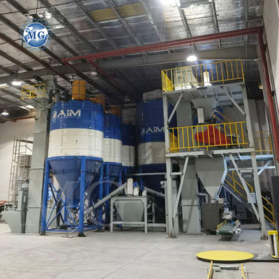 Automatische PLC Dry Mix Powder Mortar Mixing Machine Muurstift Zand Cement Mixer Keramische tegels Kleefstoffabriek