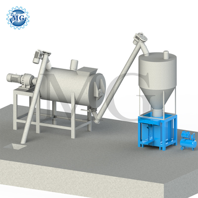 20-25m2 oppervlakte Eenvoudige droge mortel menginstallatie Muur putty gips poeder gips Skim coat cement mixer tegel kleefstof gips lijm maken machine