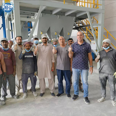 Automatische 10-20TPH Dry Mortar Plant Sand Cement Mixer Tile Adhesive Machine
