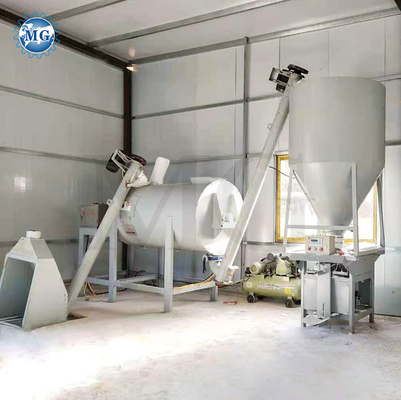 1-5tph spanning aangepast Dry Mix Powder Mortar Productie Lijn Muur Putty Gips Cement Skim Coat Mixer Tile Kleefglue Grout Maker Machine
