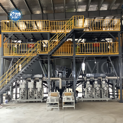 Lange garantie 10-20 tph Productielijn voor droog mortel Muurputten gips zand cement Mixer Keramische tegels Kleefglue Grout maken machine