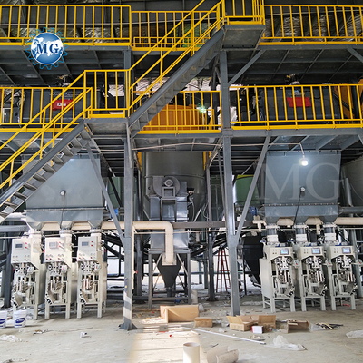Lange garantie 10-20 tph Productielijn voor droog mortel Muurputten gips zand cement Mixer Keramische tegels Kleefglue Grout maken machine