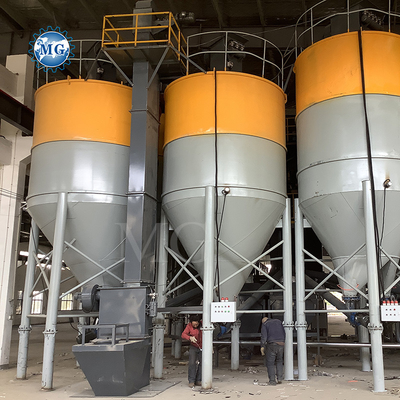 Lange garantie 10-20 tph Productielijn voor droog mortel Muurputten gips zand cement Mixer Keramische tegels Kleefglue Grout maken machine