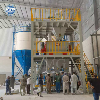 Automatische verpakkingslijn droog mortel Productielijn Muurputten Gips Skim Coat Sand Cement Mixer Tile Kleefglue Grout Maker