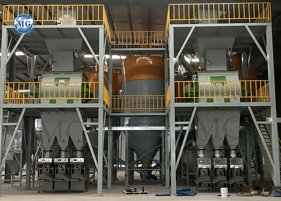 10-50 T / H Droog poeder mortel productielijn Muur putty Skim Coat Mixer Tile Kleefmachine