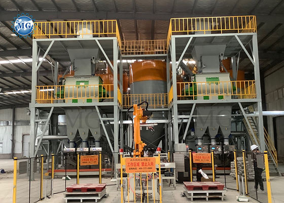 10-50 T / H Droog poeder mortel productielijn Muur putty Skim Coat Mixer Tile Kleefmachine