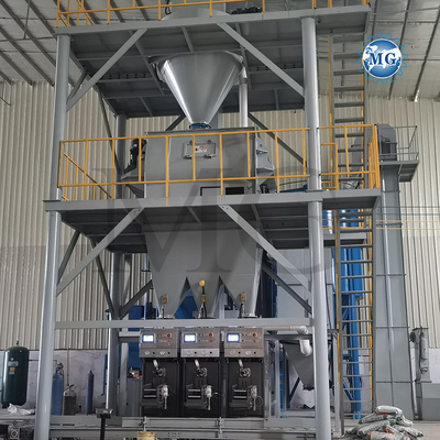 Hoge efficiëntie PLC-controle Droog mengsel poeder mortel menginstallatie Muur putty zand cement gips mixer keramische tegels lijm maken machine
