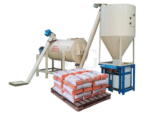 1-8 T / H Kleine Dry Mix Mortar Mixing Plant Muur Putty Floor Tile Kleefglue Grout Maker