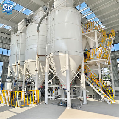 Automatische torentyp droge mortel productielijn met 10-30 T/H capaciteit PLC-besturingssysteem en Twin Shaft Mixer
