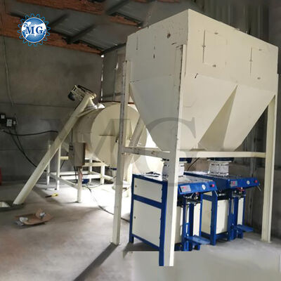 1-8 T/H Dry Mortar Mixing Plant Wall Putty Plaster Gips Mixer Tile Adhesieve Glue Grout Manufacturing Plant Te koop