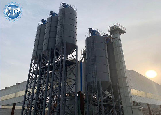 PLC-droge menginstallatie met twin shaft mixer beschikbare aggregatenbakken